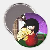 Aimant Red Kokeshi (Recto/Verso)