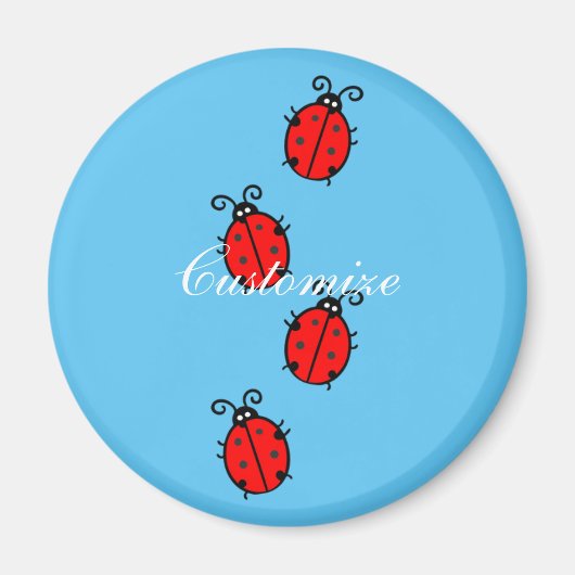 Aimant Red Ladybugs Crawling Thunder_Cove (Devant)