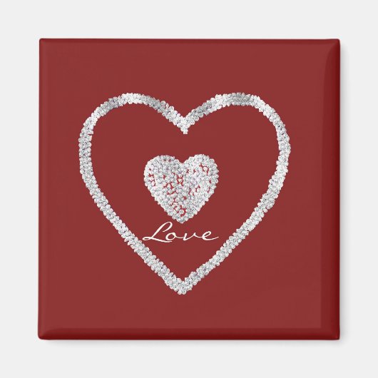 Aimant Red Love Heart III (Devant)