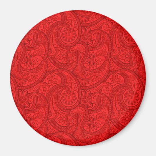 Aimant Red Paisley (Devant)