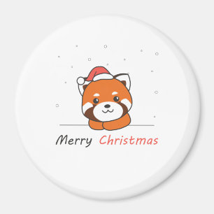 Aimant Red Panda Christmas Snow Winter Animals Pandas