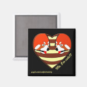 Aimant Red Panda Coeur d'amour (Recto/Verso)