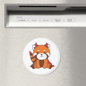 Aimant Red Panda Halloween Cute Devil Witch Costume (In Situ (Lave-vaisselle))