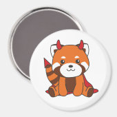 Aimant Red Panda Halloween Cute Devil Witch Costume (Recto/Verso)