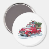 Aimant Red Pickup and Christmas Tree (Recto/Verso)