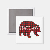 Aimant Red Plaid Dakota Bear Matching Pajama (Recto/Verso)