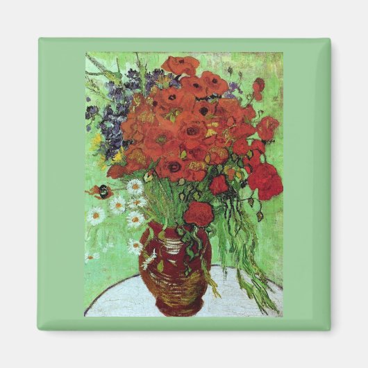 Aimant Red Poppies & Daisies (F280) Van Gogh Fine Art (Devant)