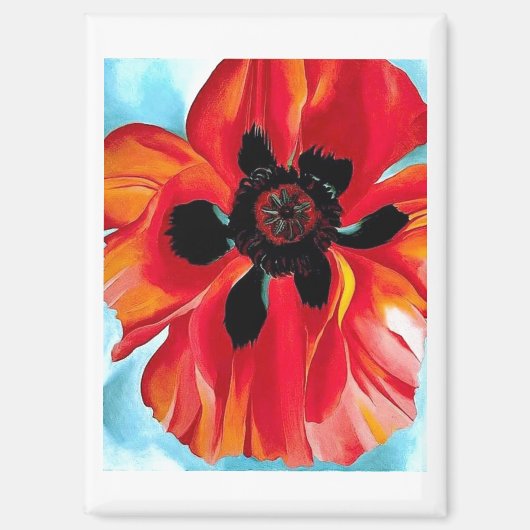 Aimant “Red Poppy No VI” , Georgia O'Keeffe,  (Recto)