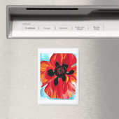 Aimant “Red Poppy No VI” , Georgia O'Keeffe,  (In Situ (Lave-vaisselle))