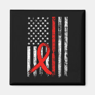 Aimant Red Ribbon Sensibilisation Distorsion du drapeau a