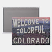 Aimant Red Rocks View of Denver (Recto/Verso)