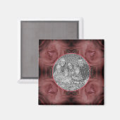 Aimant Red Rose Flower Nature Frame Ajouter Votre Photo (Recto/Verso)