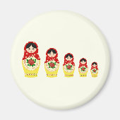 Aimant Red russian matryoshka nesting dolls (Devant)