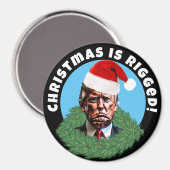 Aimant Red Santa Hat Trump Riged Christmas (Recto/Verso)