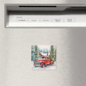 Aimant Red Truck Christmas Eve (In Situ (Lave-vaisselle))
