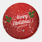 Aimant Red Twinkle Joyeux Noël, (Devant)