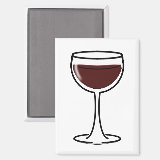 Aimant Red Wine Glass (Recto/Verso)