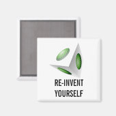 Aimant Redéfinissez-vous Message de motivation (Recto/Verso)