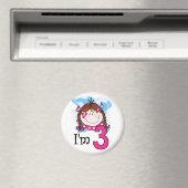 Aimant Redhead Girl I'm Three (In Situ (Lave-vaisselle))