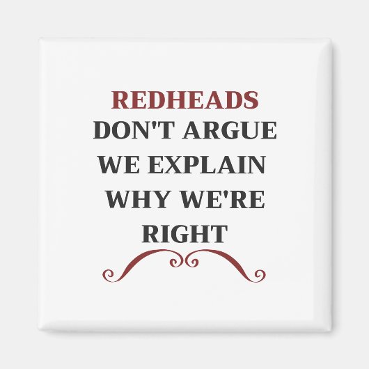 Aimant REDHEADS Ne plaide pas Nous expliquons pourquoi no (Devant)
