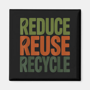Aimant Réduire réutiliser recycler écologique jour de la