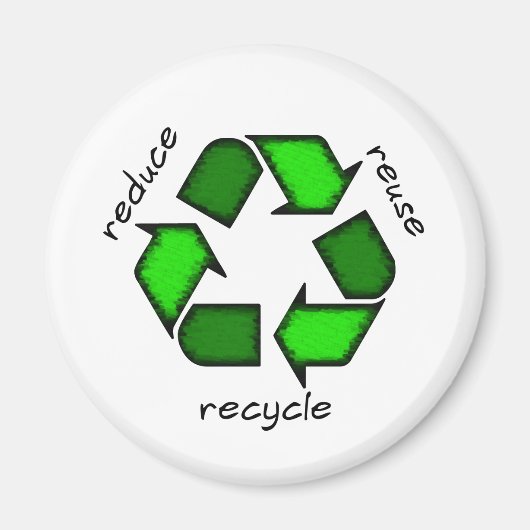 Aimant Réduire, réutiliser, recycler l'aimant (Devant)
