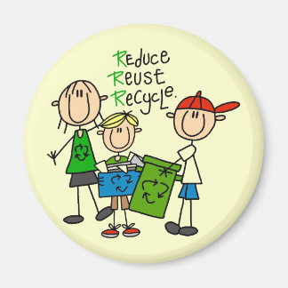 Aimant Réduire, réutiliser, recycler t-shirts et cadeaux