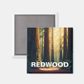 Aimant Redwood National Park Californie Sunlight (Recto/Verso)