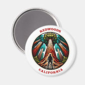 Aimant Redwoods Californie (Recto/Verso)