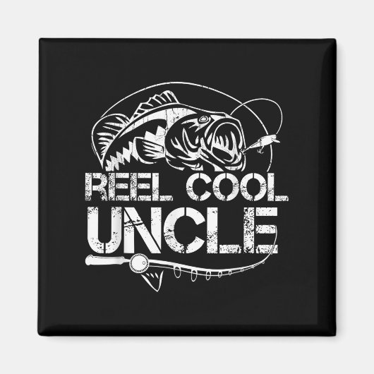 Aimant Reel Cool Uncle Fishing Daddy Fathers Day Dad For  (Devant)