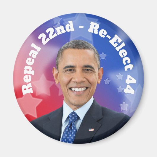 Aimant Réélire le président Obama (Devant)