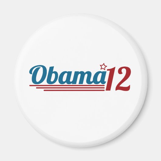 Aimant Réélire Obama 12 (Devant)