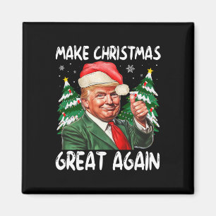 Aimant Refaire Noël Grande Encore Drôle Santa Trump 2025 