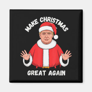 Aimant Refaire Noël Great Again Drôle de Père Noël Trump 
