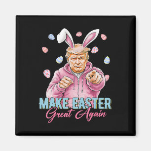 Aimant Refaire Pâques Grande Encore Drôle de Lapin Trump