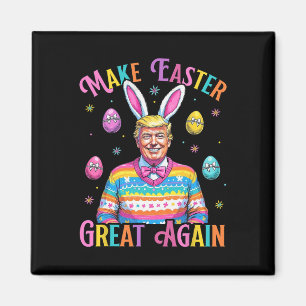 Aimant Refaire Pâques Grande Encore Drôle de Lapin Trump