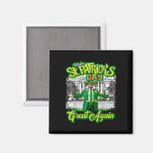 Aimant Refaisons la Saint-Patrick Grande Encore Trump Trè (Recto/Verso)
