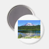 Aimant Reflection Lake, Mount Rainier, WA, États-Unis (Recto/Verso)