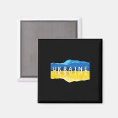 Aimant Reflets de montagne d'Ukraine - Nature ukrainienne (Recto/Verso)