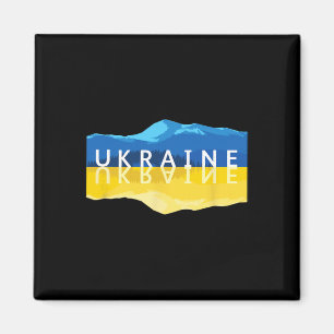 Aimant Reflets de montagne d'Ukraine - Nature ukrainienne
