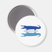 Aimant Réflexion crocodile (bleu) (Recto/Verso)