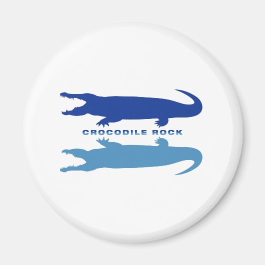 Aimant Réflexion crocodile (bleu) (Devant)