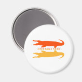 Aimant Réflexion crocodile (orange) (Recto/Verso)