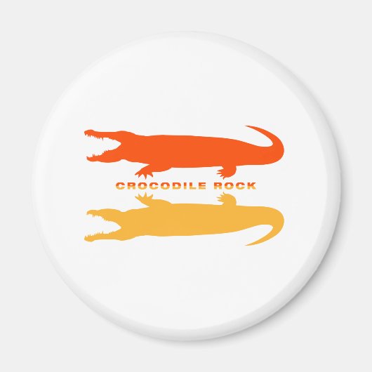 Aimant Réflexion crocodile (orange) (Devant)