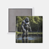 Aimant Réflexion de Bigfoot dans l'eau (Recto/Verso)