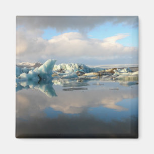 Aimant Réflexion de lac d'iceberg de Jokulsarlon