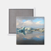 Aimant Réflexion du lac de Jokulsarlon (Recto/Verso)