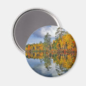 Aimant Réflexions de l'étang d'automne, Maine (Recto/Verso)