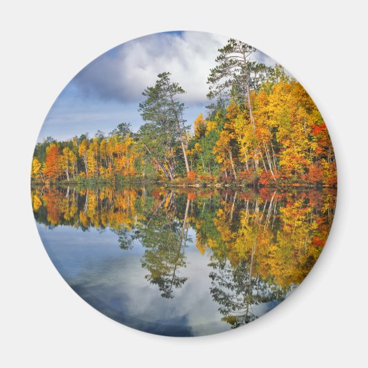 Aimant Réflexions de l'étang d'automne, Maine (Devant)