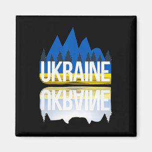 Aimant Réflexions de montagne d'Ukraine Nature ukrainienn